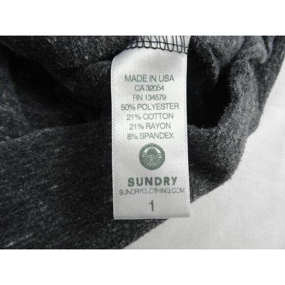 Sundry Play Women Grey Sweatshirt with Pockets Size 1 - Picture 9 of 11
